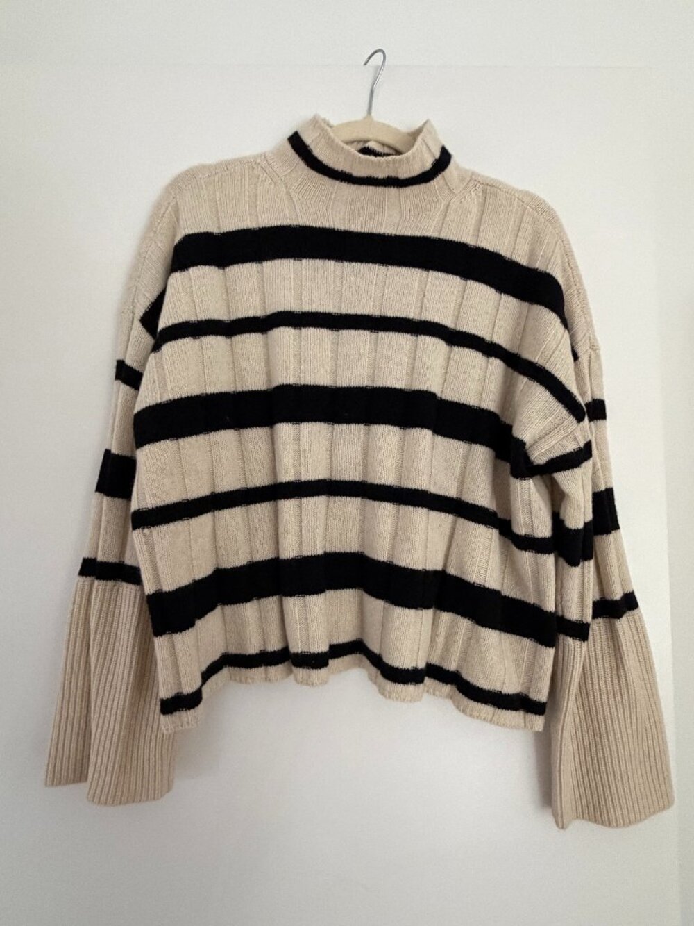 Madewell Ribbed Cashmere Wool Blend Pullover Sweater